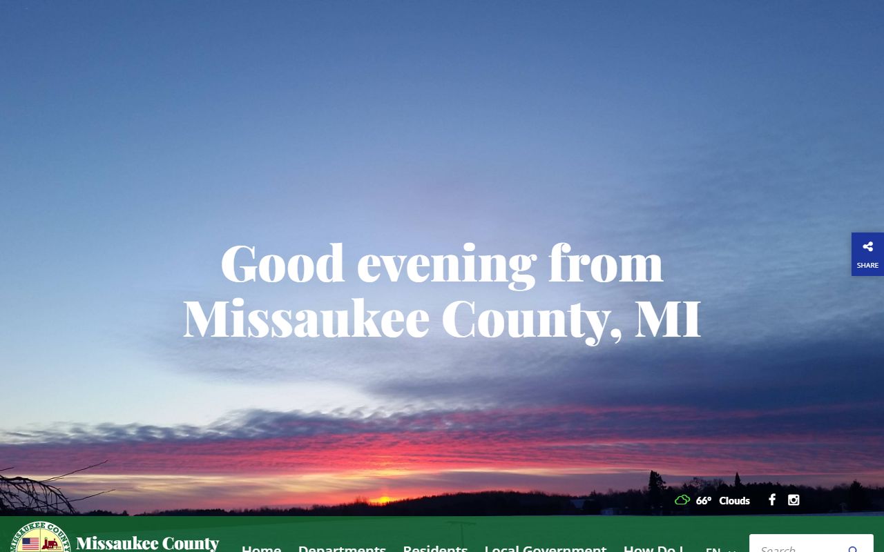 Missaukee County court records contact details on the county official home page