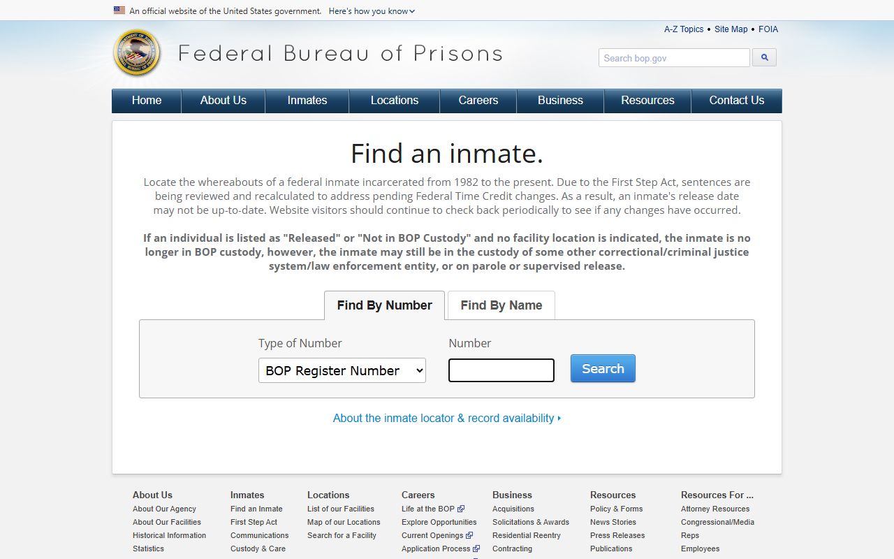 Federal Bureau of Prisons inmate locator for Missaukee County federal detainees